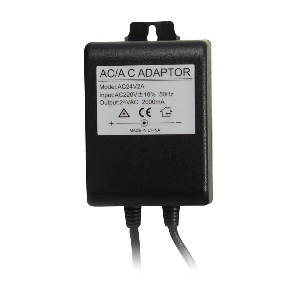 Trasformatore AC/AC - Ingresso AC 220 V - Uscita AC 24 V 2 A - Lunghezza dei cavi 1 m - 90 (Al) x 65 (La) x 55 (Lu) mm - 773 g - Innowatt