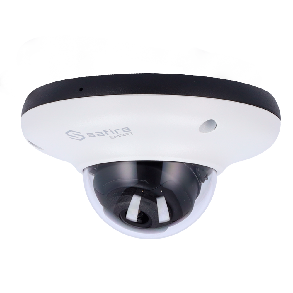 Safire Smart - Telecamera Dome IP gamma I1 IA Avanzata - Risoluzione 4 Megapixel (2592x1520) - Ottica 2.8 mm | Audio | IR 20m - IA Avanzata:Perimetro, Volto, Conteggio, Metadati - Waterproof IP66 | PoE (IEEE802.3af)