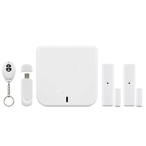 Home8 home alarm kit - Internet connection / Cloud IP - Sending push notifications to smartphone app - Small size - Wireless magnetic contacts - Multifunction remote control