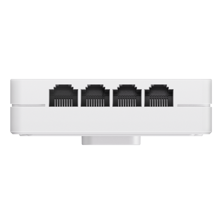 Reyee - AP de Pared Omnidireccional Wi-Fi 6 - Frecuencia 2.4 y 5 GHz / 160MHz Ancho de Canal - Rendimiento Wi-Fi hasta 3000 Mbps - Antenas MU-MIMO 2x2 en 2.4GHz, 2x2 en 5GHz - Instalación cajas mecanismo / 4 Puertos RJ45