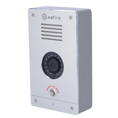 Video pushbutton panel for emergency calls - IP technology - 2 Mp camera | Two-way audio - Alarm inputs and outputs - Software monitoring - Surface mount