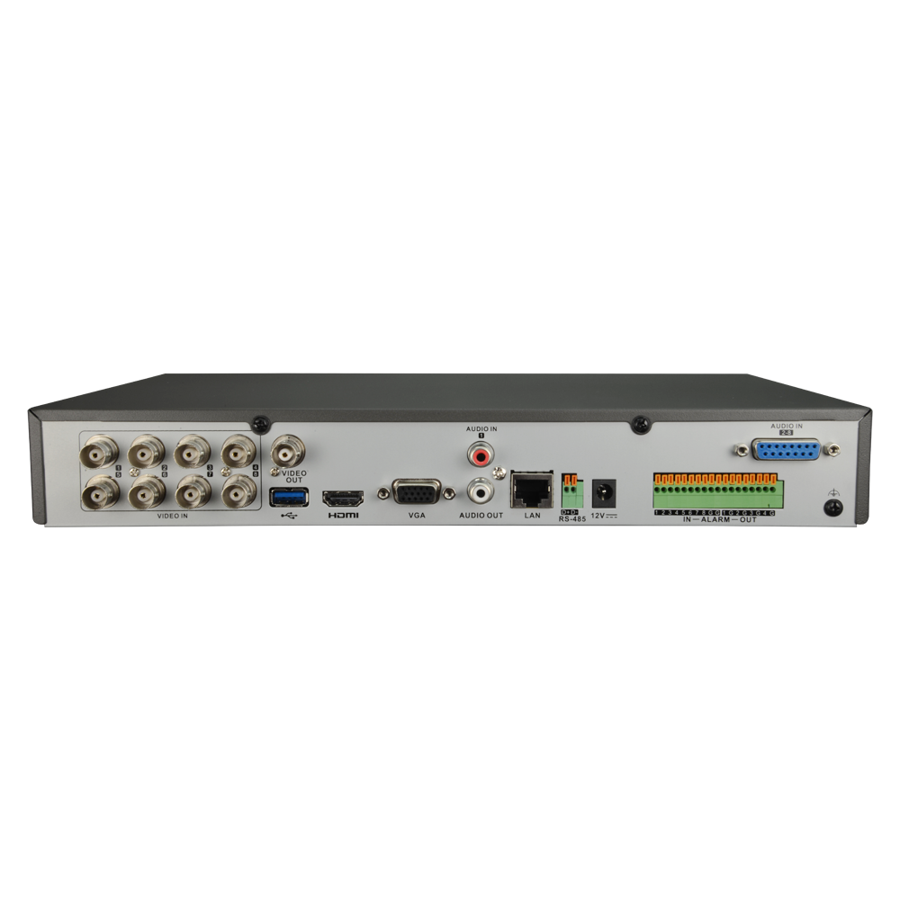 Videoregistratore 5n1 Safire - Audio su cavo coassiale - 8CH HDTVI/HDCVI/HDCVI/AHD/CVBS/CVBS/ 8+4 IP - 8 Mpx (8FPS) / 5 Mpx (12FPS) - Uscita HDMI 4K e VGA - Rec. Facciale e Truesense