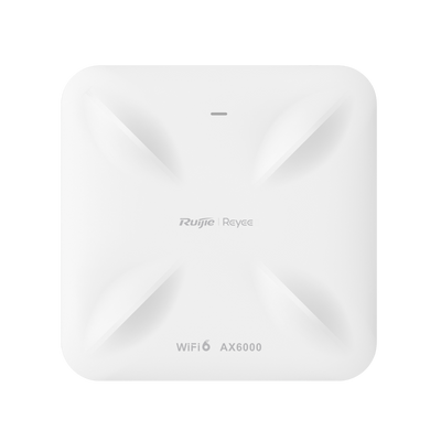 Reyee - AP Direccional Wi-Fi 6 Alta Densidad - Frecuencia 2.4 y 5 GHz / Conexión Canal 160MHz - Soporta 802.11a/b/g/n/ac/ax - Velocidad de transmisión hasta 6000 Mbps - Antenas MU-MIMO 4x4 en 2.4GHz , 4x4 en 5GHz