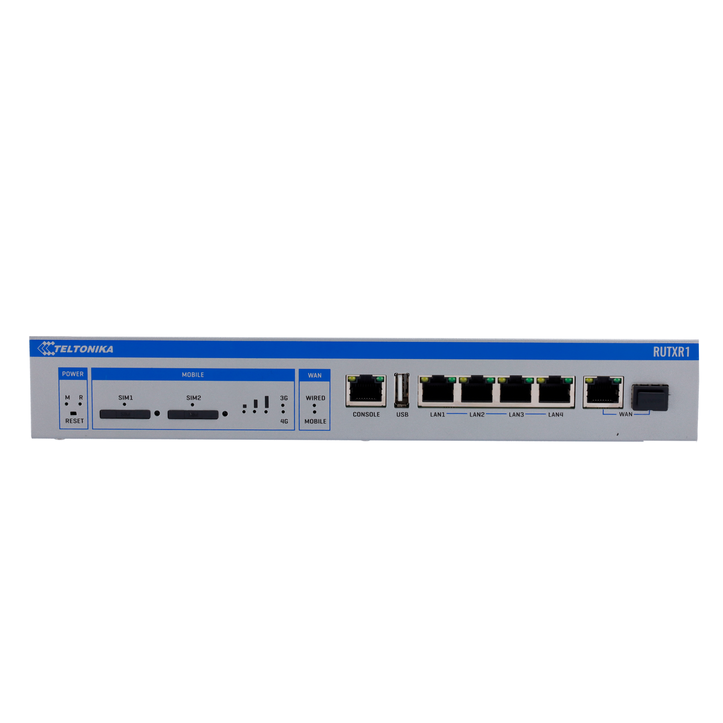 Teltonika Router 4G Industriale - Dual SIM 4G Cat 6 - Wi-Fi 5 - 4 porte Ethernet RJ45 Gigabit - Porta SFP Gigabit - Montaggio su rack