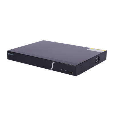 Safire Smart - NVR Video Recorder for A1 Range IP Cameras - 16CH Video with 8 PoE 80W / H.265+ Compression - Resolution up to 8Mpx / Bandwidth 160Mbps - 4K HDMI and VGA Output / 2HDDs - Facial Recognition / Smart Search