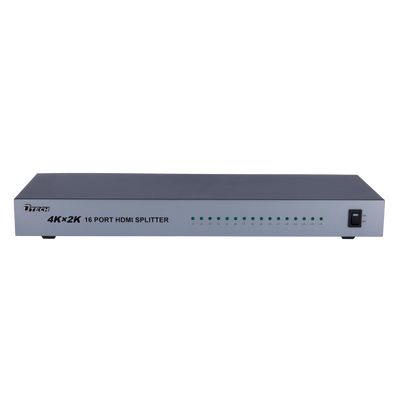 Multiplicador de señal HDMI - 1 entrada HDMI - 16 salidas HDMI - Hasta 4K*2 - Longitud máxima de salida 25 m - Fuente de alimentación DC 5 V