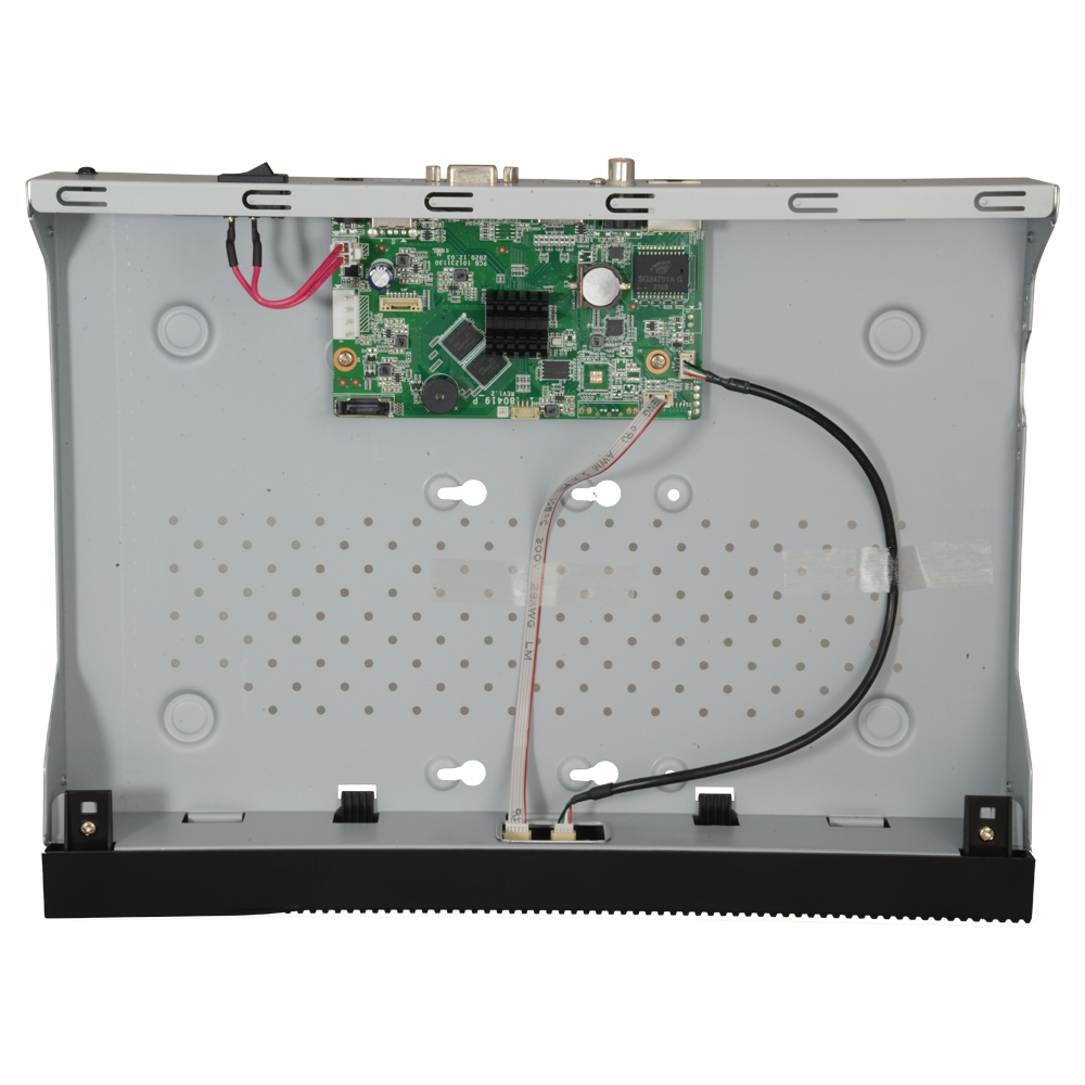 NVR per videocamere IP - 16 CH video / Compressione H.265+ - Risoluzione massima 8.0 Mp - Larghezza di banda 160 Mbps - Uscita HDMI 4K e VGA - Ammette 2 hard disk