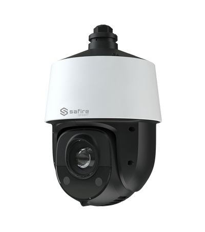 Safire Smart
 - Telecamera PTZ IP gamma E1 Intelligenza Artificiale - Risoluzione 4 Megapixel (2560x1440) - Zoom ottico 25 mm | IR 160m - Autotracking, persona e veicolo | Allarmi - Waterproof IP66 | PoE+ (IEEE802.3at)