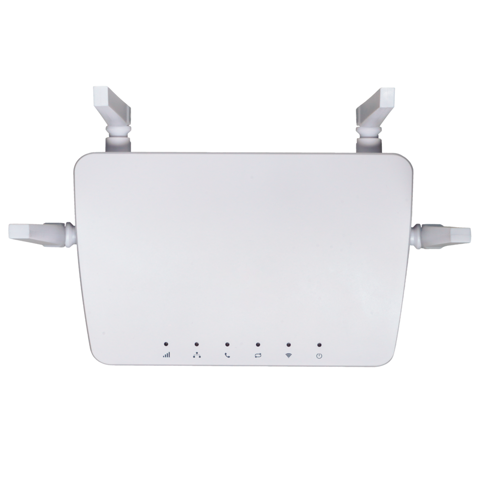 Router 4G Cat4 150Mbps Descarga 50Mbps Subida - Puerto RJ45 10/100MBps - Interfaz Wi-Fi 2.4GHz 802.11 b/g/n - Ranura tarjeta Nano SIM - Leds indicadores de actividad - Antenas LTE y Wi-Fi externas