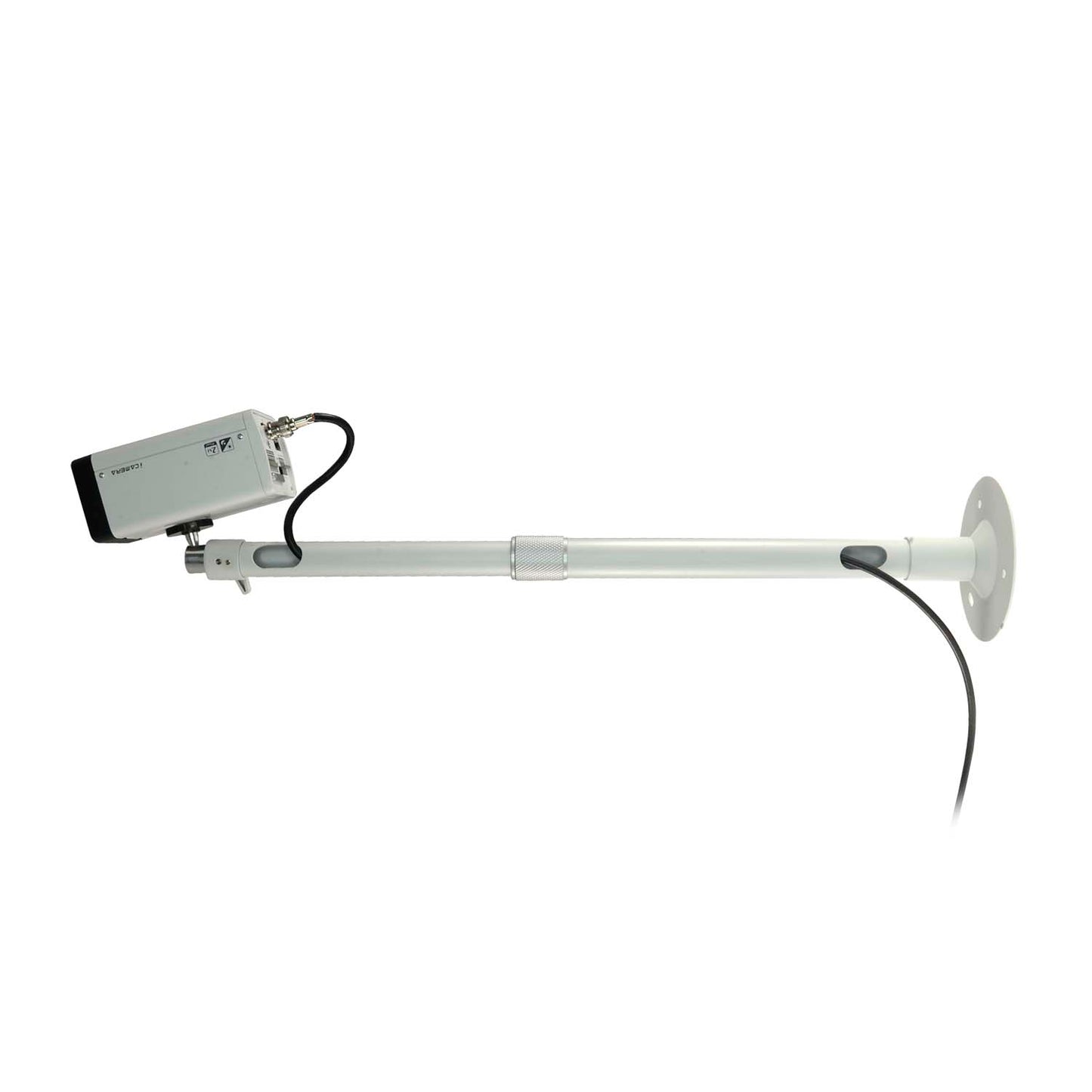 Soporte para cámara - Extensible 39,5~59,5 cm - Bola de rotación 360º - Ojales para sección de cable - Resistencia de carga 10 Kg - Diámetro base 12 cm
