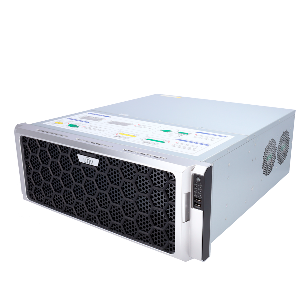 NVR para cámaras IP - Gama Pro - Vídeo 256 CH | 12 Mpx - Ancho de banda de 768 Mbps - Soporta 24 discos duros | RAID: energía redundante