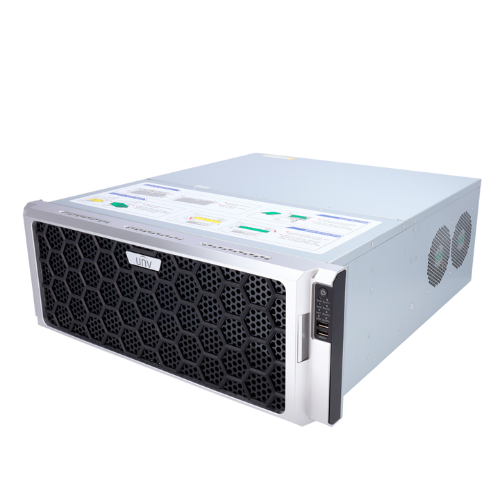 NVR per videocamere IP - Gamma Pro - 256 CH vídeo | 12 Mpx - Larghezza di banda 768 Mbps - Supporta 24 hard disk | RAID - Alimentazione ridondante