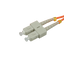 Fiber Optic Cable - Duplex - Multimode - SC to ST Connector - 5 Meters - Orange Color