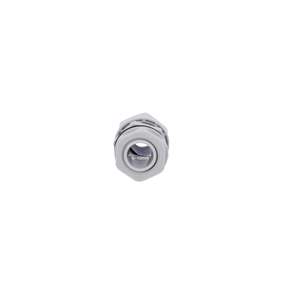 Racor impermeable - Plástico - Diámetro  5~10mm - IP68 - Color gris