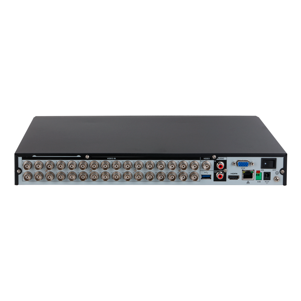 5n1 X-Security Video Recorder - 32 CH HDTVI/HDCVI/AHD/CVBS (4K) + 32 IP (8Mpx) - Audio over coaxial - 2 SATA Ports Up to 16TB - 6 CH Facial Recognition - 32 CH Person and Vehicle Recognition