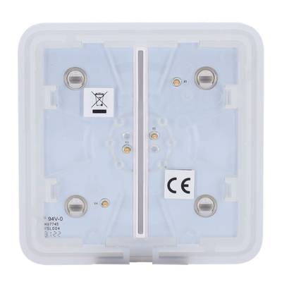 Ajax - LightSwitch SoloButton - Pannello tattile per doppio interruttore della luce  - Compatibilità con AJ-LIGHTCORE-2G - Retroilluminazione a LED - Pannello tattile senza contatto - Colore grigio nebbia