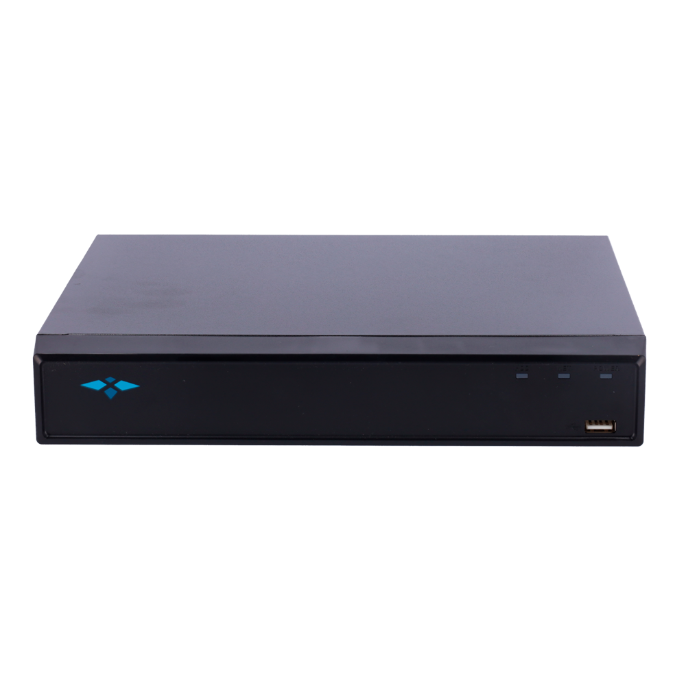 Grabador IP X-Security AI - 8 CH vídeo IP / 8 puertos PoE - Resolución máxima grabación 12 Mpx - Ancho de banda 80 Mbps - Salida HDMI Full HD y VGA - Admite 1 disco duro