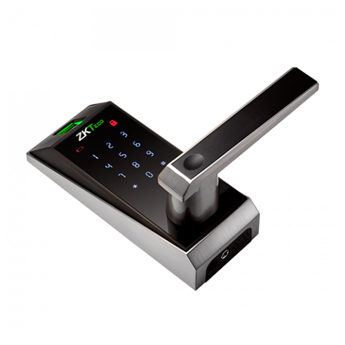 Cerradura inteligente ZKTeco - Huella, teclado y Bluetooth - Hasta 100 usuarios y app móvil - Autónoma 4 pilas AA - Ultra seguridad con código aleatorio - Compatible con ZK SmartKey APP