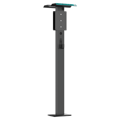 Pedestal para cargador de coche eléctrico - Compatible con el RAEDIAN NEO/NEX/NORA - Pedestal con techo  - Soporte para manguera de carga - Hecho de aluminio - Tornillería incluida