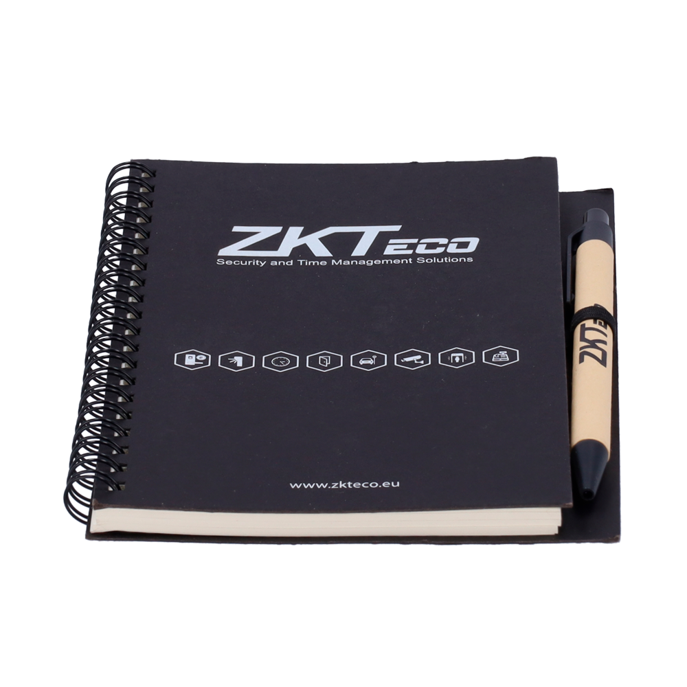 ZKTeco - Quaderno ad anelli - Formato A6 - Penna con inchiostro nero
