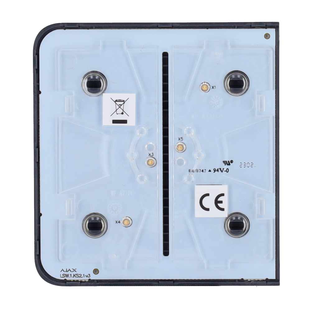 Panel táctil para un interruptor de luz - Compatible con AJ-LIGHTCORE-1G - Compatible con AJ-LIGHTCORE-2W - Retroiluminación LED - Panel táctil lateral sin contacto - Color grafito
