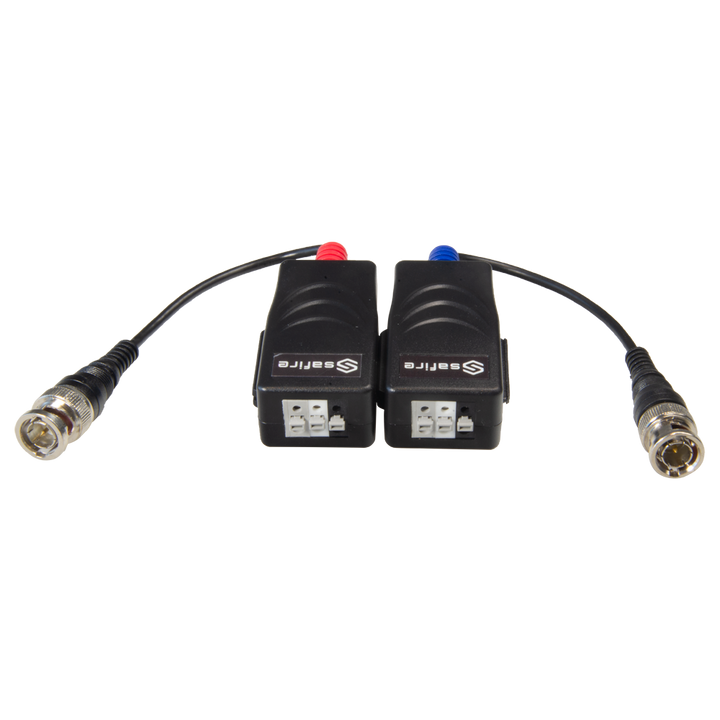 Passive Twisted Pair Transmitter - 4N1 (HDTVI / HDCVI / AHD / CVBS) - 1 Video Channel - Passive, 2 Pin Connector - Distance: 190 ~ 440m - 2 Units
