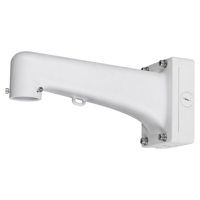 Staffa a parete - Per telecamere dome motorizzate - 174 (Al) x 135 (An) x 363 (Fo) - Resistenza al carico 8 Kg - Alluminio - Colore bianco