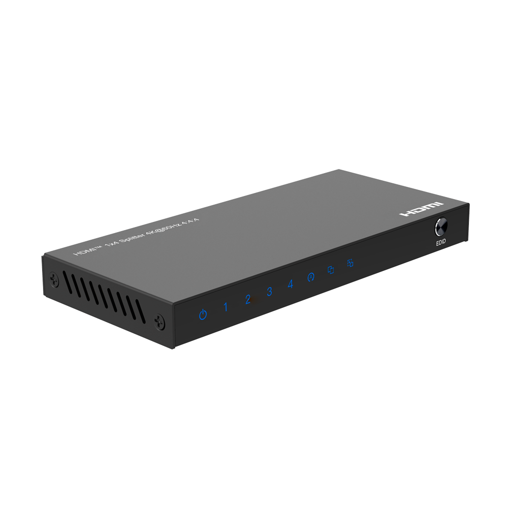 HDMI Splitter - 1 Input - 4 Outputs - Resolution up to 4K@60Hz - EDID Settings