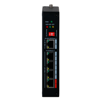 Dahua - Estensore PoE  - Permette di ampliare la distanza di alimentazione POE - Velocità 4x 10/100Mbps + 1x 10/100/1000Mbps - 4 Porte PoE Out FE + 1 Porta PoE In GE - 3x Porte PoE+ 802.3af/at + 1 Porta Hi-PoE