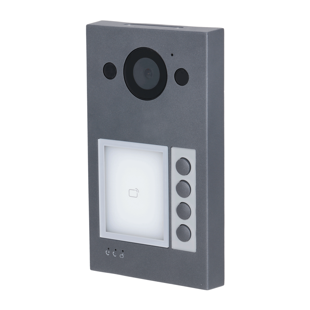 IP WiFi video intercom - 2 Mpx wide angle camera - Two-way audio | 4 Call Buttons - Monitoring via Phone APP Device - Vandal-Proof Stainless Steel - Surface Mount | PoE