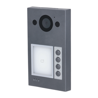 IP WiFi video intercom - 2 Mpx wide angle camera - Two-way audio | 4 Call Buttons - Monitoring via Phone APP Device - Vandal-Proof Stainless Steel - Surface Mount | PoE