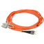 Cable de fibra óptica - Dúplex - Multimodo - Conector SC a ST - 5 metros - Color naranja