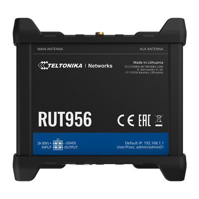 Teltonika Router 4G Industriale - 4 porte Ethernet RJ45 Fast Ethernet - Dual SIM 4G (LTE) Cat 4 fino a 150Mbps - 3x Ingresso + 3x Uscita Digitale + RS232 + RS485 - Wi-Fi 802.11b/g/n 2.4GHz - GNSS