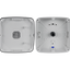 Scatola di giunzione per telecamere dome - Doppia sigillatura per esterni - Livello dell'acqua per un corretto posizionamento - Magnete interno per fissare le viti - Colore bianco - Fabbricata in PVC