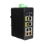 Switch PoE X-Security su Guida DIN - 5 porte PoE RJ45 + 2 porte SFP di fibra - Velocità 10/100/1000 Mbps - 90W porta 1-2 / 30W porta 3-5 / Massimo 120W - Hi-PoE / IEEE802.3at PoE+ / af PoE / IEEE802.3bt - VLAN/STP/RSTP/MSTP/LACP/StaticLAG/QoS/LoopDetect