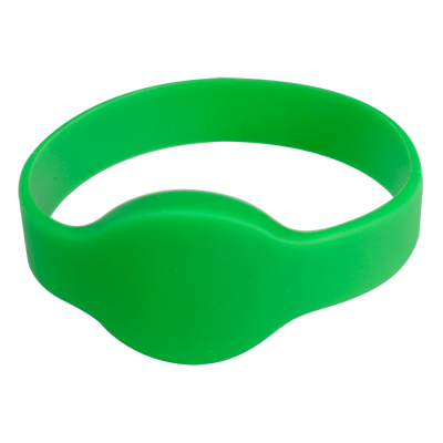 Proximity bracelet - Radio frequency ID - Passive MF - Frequency 13.56 MHz - Green color - Maximum security