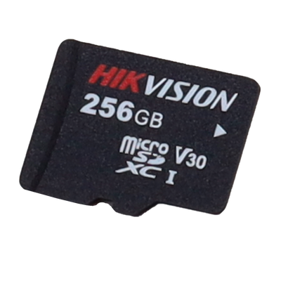 Hikvision memory card - 3D TLC NAND technology - 256 GB capacity - Class 10 U3 V10 - More than 3000 read/write cycles - Suitable for video surveillance devices