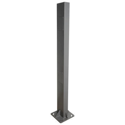 Soporte vertical universal - Adecuado para múltiples tipos de dispositivos - Doble acceso de instalación - Fabricado en acero - Instalación externa o interna - Robusto y versátil