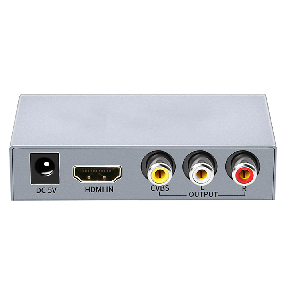Convertitore HDMI a AV - 1 ingresso HDMI - 1 uscita AV - Risoluazione uscita PAL / NTSC - Risoluzione entrata video 1080p - Uscaita Audio stereo