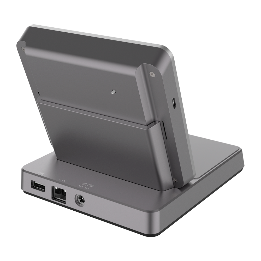 Lettore di schede e di volti - Schede EM 125 kHz e MF 13.56 MHz - Telecamera 2 Mp - Comunicazione TCP/IP, WiFi e USB - Plug &amp; Play - Software iVMS-4200