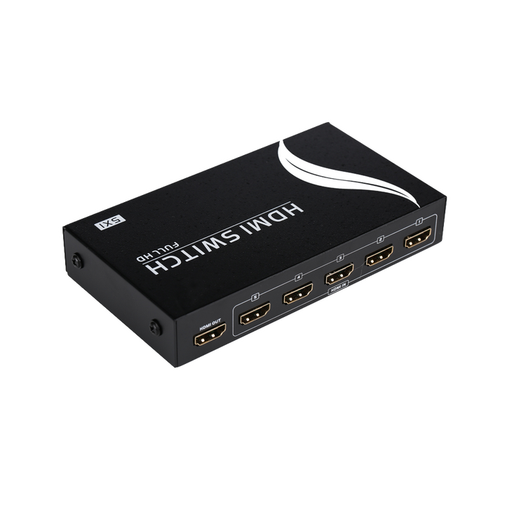 HDMI Switch - 5 ingresso HDMI - 1 uscite HDMI - Fino a 4K*2K@60Hz - Alimentazione DC 5 V