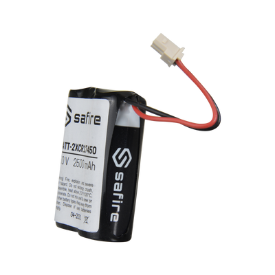 Safire - Pack di pile CR17450 / 4/5A / CR8L - Connettore Molex 5284 - Voltaggio 6 V / Litio - Capacità nominale 2500 mAh - Compatibile con rilevatori Visonic Next Cam PG2 e K9 PG2