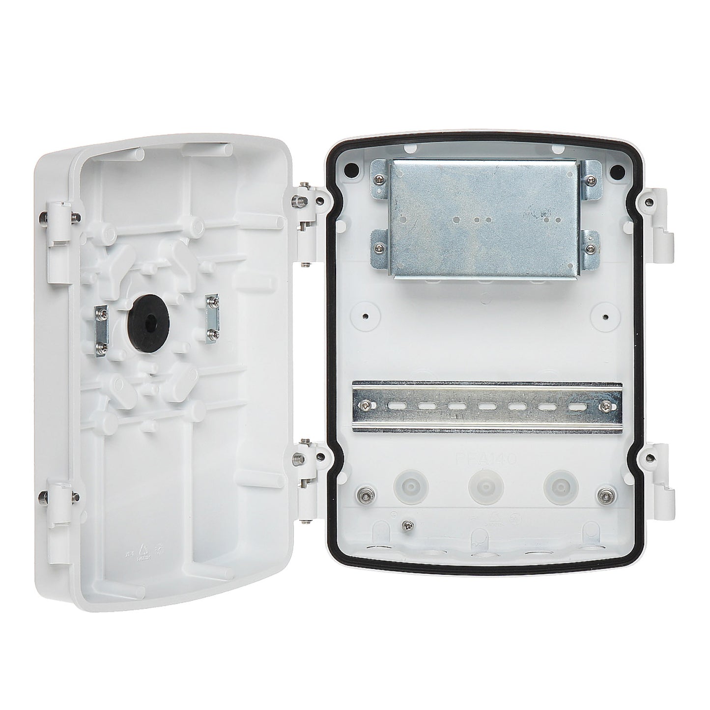 Scatola di giunzione - Per telecamere dome motorizzate - Adatto per uso in esterni - Installazione a tetto o parete - Colore bianco - Pin cavo