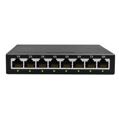 Switch da tavolo - 8 porte Gigabit - Velocità 10/100/1000 Mbps - Plug &amp; Play - Tecnologia di risparmio energetico - Housing metallico