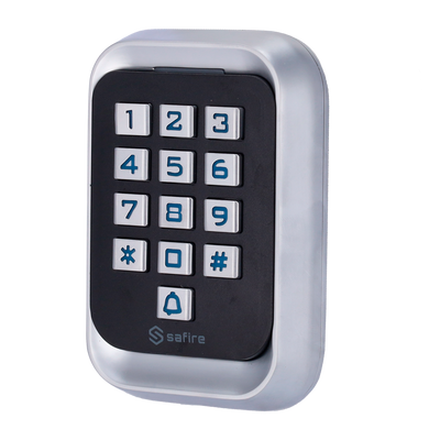 Control de acceso independiente - Acceso mediante tarjeta EM y PIN - Salida de relé, pulsador y timbre - Wiegand 26 - Control horario - Apto para interior