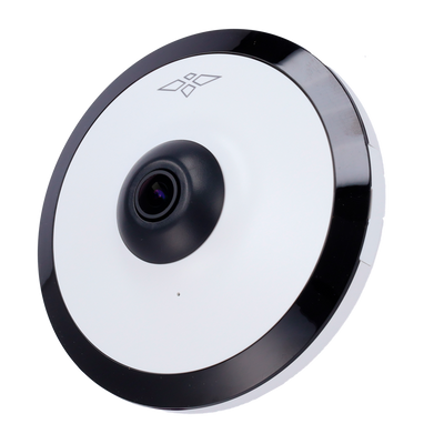 Ultra Series 5 Mpx Fisheye Camera - 1/2.7” Progressive Scan CMOS - 1.4 mm Lens / LEDs Capacity 10 m - H.265 Compression; H.264; H.264H; H.264B - WDR 120 dB | Integrated microphone - Smart functions