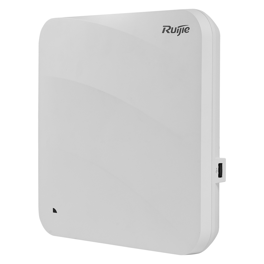 Ruijie - AP Omnidireccional Wi-Fi 6 Alta Densidad - Doble Banda 2.4 y 5 GHz / Ancho de Canal 160MHz - Soporta 802.11a/b/g/n/ac/ax - Velocidad transmisión hasta 5400 Mbps - Antena 2x2: MIMO en 2.4GHz, 4x4 en 5GHz