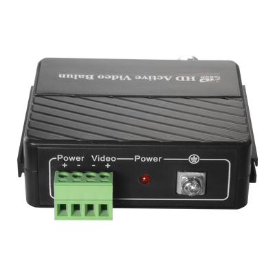 Active transceiver - Optimized for HDTVI / HDCVI / AHD - 1 video channel - BNC/UTP 4 pins - Distance: 400 ~ 700 m - Receiver / Compatible with BA615A-TX