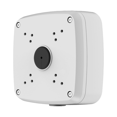 Junction box - Suitable for several cameras - For outdoor use - Roof or wall installation - White color - Hollow pin