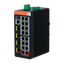 Switch PoE X-Security Carril DIN - 16 puertos PoE RJ45 + 4 puertos SFP - Velocidad 10/100/1000 Mbps - 90W puertos 1-2 / 30W puertos 3-8 / Máximo 120W - PoE/PoE+/Hi-PoE / Hasta 250m / PoE Watchdog - VLAN/STP/RSTP/ERPS/LACP/StaticLAG/IGMP Snooping